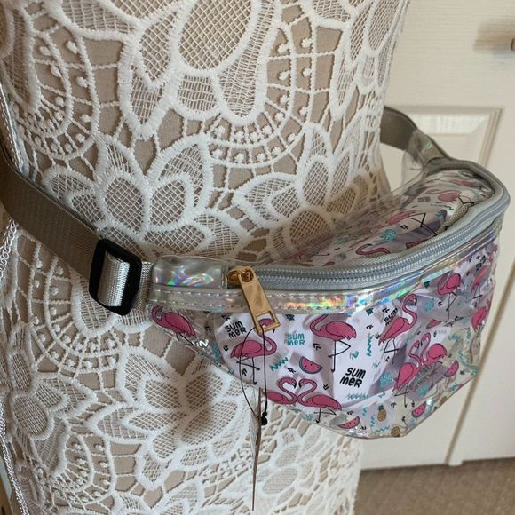 Flamingo Clear Fanny Pack/ Belt Bag- Waterproof - Picture 10 of 10
